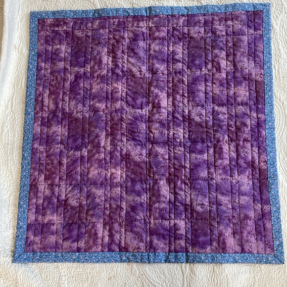 Handmade colorful geometric mini quilt wall hanging cotton - Picture 5 of 7